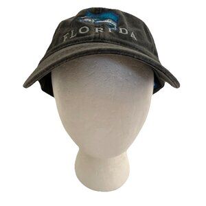 Florida Slideback Hat Blue Cap One Size Gray Marlin Embroidered 100% Cotton ESY